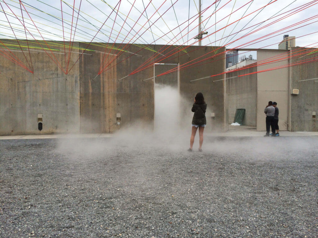 fog effects in art installation